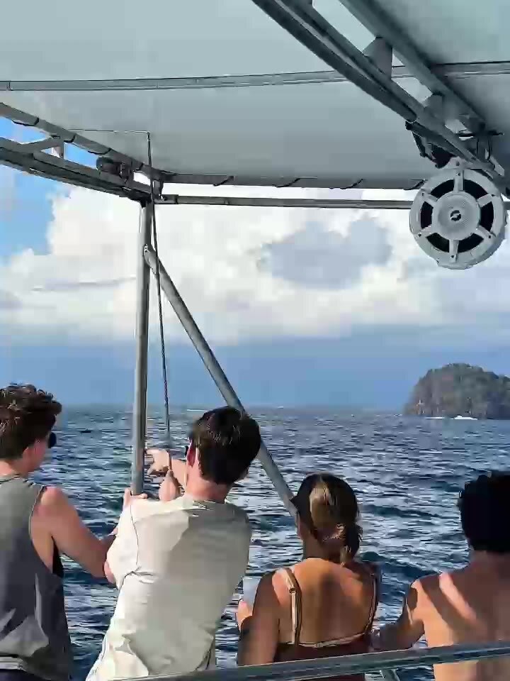 The group on a boat off the Costa Rican coast